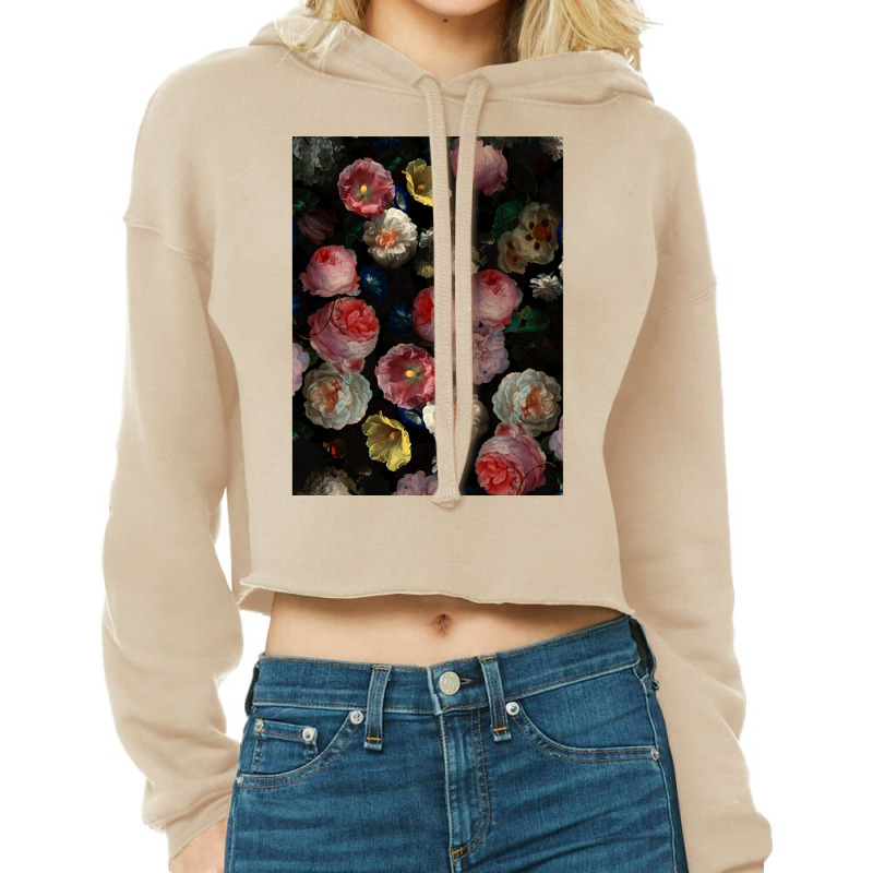 Antique Jan Davidsz De Heem Botanical Night Garden Poster Nostalgia Cropped Hoodie by yemouyendrib | Artistshot