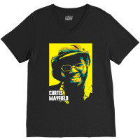 Curtis Mayfield Curtis Lee Mayfield American Singersongwriter, Guitari V-neck Tee | Artistshot