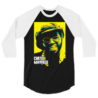 Curtis Mayfield Curtis Lee Mayfield American Singersongwriter, Guitari 3/4 Sleeve Shirt | Artistshot