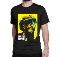 Curtis Mayfield Curtis Lee Mayfield American Singersongwriter, Guitari Classic T-shirt | Artistshot