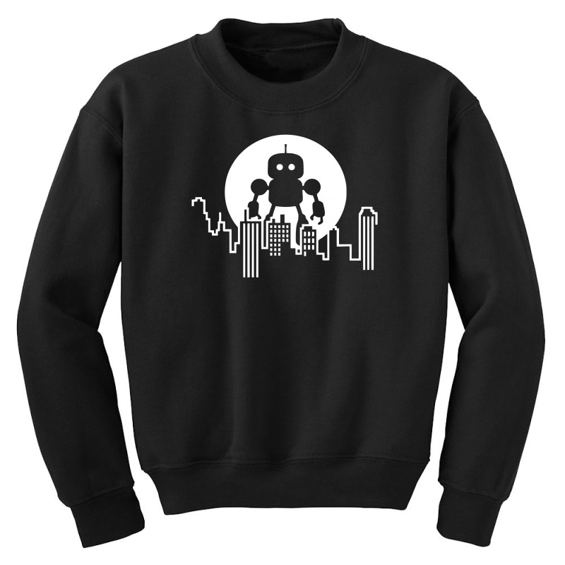 Robot In Town Youth Sweatshirt by MilaMaftah | Artistshot