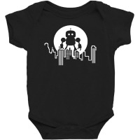 Robot In Town Baby Bodysuit | Artistshot