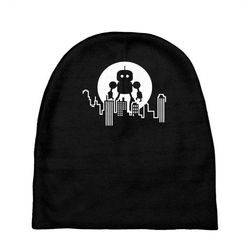 Robot In Town Baby Beanies by MilaMaftah | Artistshot