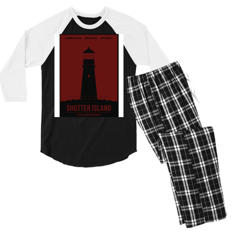 Shutter Island Film Poster Men's 3/4 Sleeve Pajama Set by tasalanolleh | Artistshot