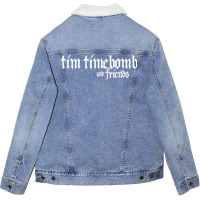 Tim Timebomb And Friends Music Project   Blue Unisex Sherpa-lined Denim Jacket | Artistshot