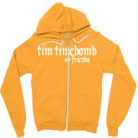 Tim Timebomb And Friends Music Project   Blue Zipper Hoodie | Artistshot