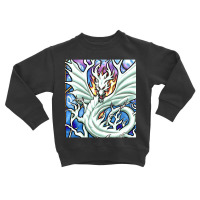 Hot Trend White Dragon Breathing Fire Stained Glass Toddler Sweatshirt | Artistshot