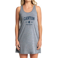 Canton Mississippi Ms Vintage Athletic Navy Sports Design Tank Dress | Artistshot