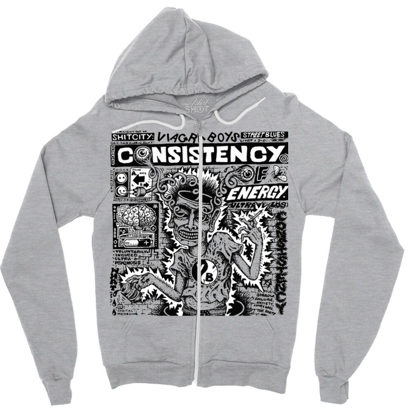 Viagra Boys Consistency Of Energy Classic T Zipper Hoodie by kleisazumatar | Artistshot