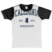 Caledonia Mississippi Ms Vintage Athletic Navy Sports Design Graphic Youth T-shirt | Artistshot