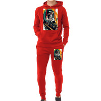 Japanese Anime Girl Riding A Bike On The Train Track Hoodie & Jogger Set | Artistshot