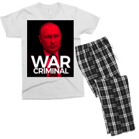 Putin Is A War Criminal Men's T-shirt Pajama Set | Artistshot