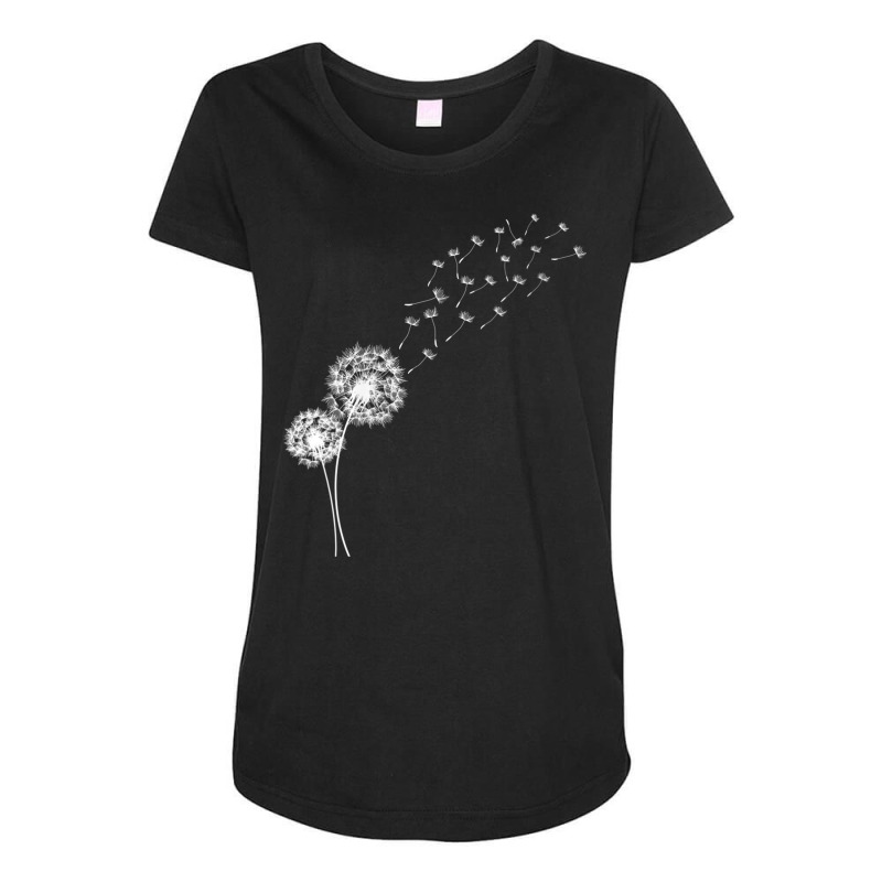 Womens Dandelion Make Wishes V Neck T Shirt Maternity Scoop Neck T-shirt by hamlerf | Artistshot