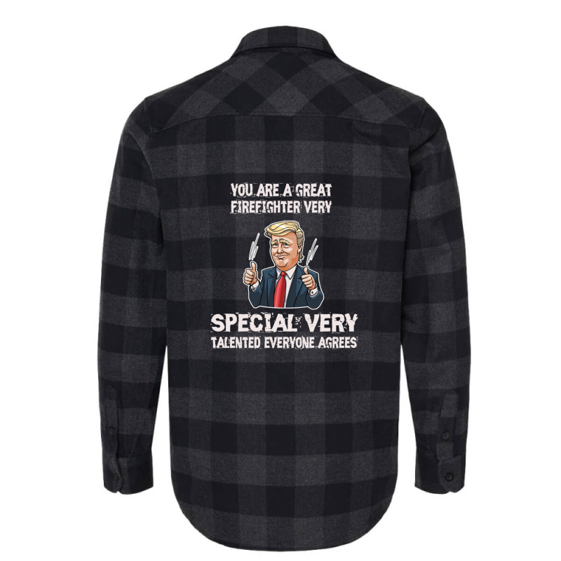 Firefighter Funny Trump 1 Flannel Shirt | Artistshot