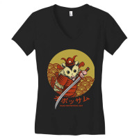 Hot Trend Samurai Opossum Trash Protection Unit Women's V-neck T-shirt | Artistshot