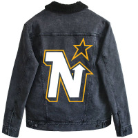 Vintage Minnesota Hockey   Retro North Stars Unisex Sherpa-lined Denim Jacket | Artistshot