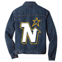 Vintage Minnesota Hockey   Retro North Stars Men Denim Jacket | Artistshot