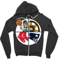 Boston Sports Zipper Hoodie | Artistshot