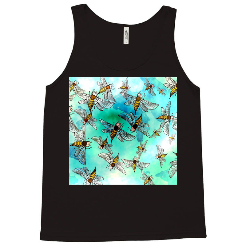 Template Pattern Design Poster Green Tank Top | Artistshot