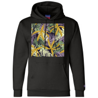 Trend Pattern With Colorful Tropical Leaves Plants Poster Travel Champion Hoodie | Artistshot