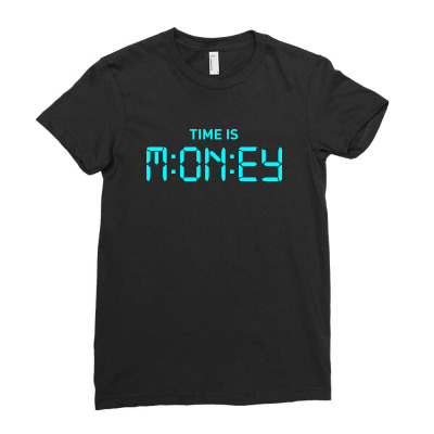 Time S Money Ladies Fitted T-shirt Designed By Designisfun