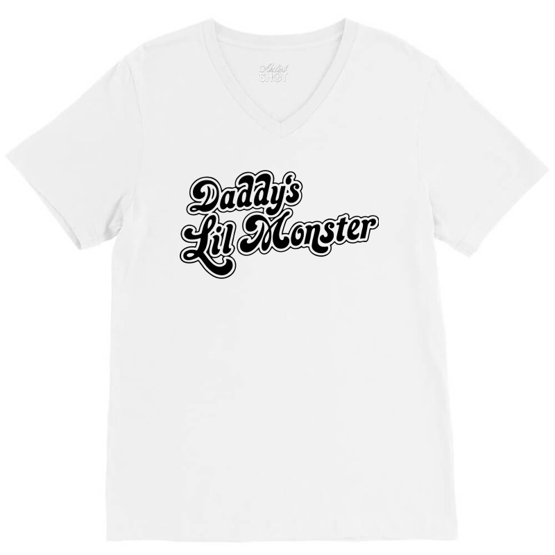 Daddys Lil Monster V-Neck Tee by trokeryth | Artistshot