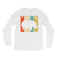 Vintage Style Hippo Silhouette Shirt Long Sleeve Shirts | Artistshot