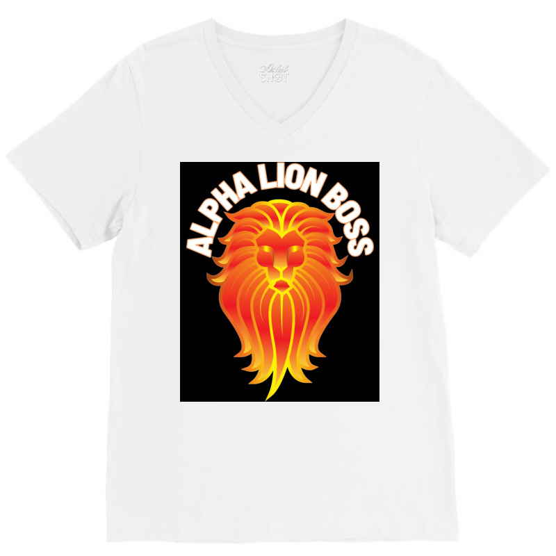 Alpha Lion Boss Classic Poster Music V-Neck Tee by persiefennink | Artistshot