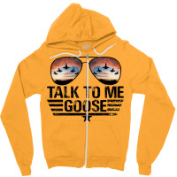 Talk To Me Goose (distressed) Zipper Hoodie | Artistshot