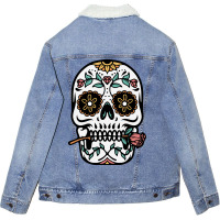 Mexican Skull Unisex Sherpa-lined Denim Jacket | Artistshot