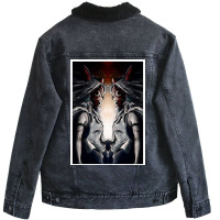 Mononoke Wolf Anime Unisex Sherpa-lined Denim Jacket | Artistshot