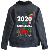 2020 First Christmas With My Hot New Wife For Dark Unisex Sherpa-lined Denim Jacket | Artistshot