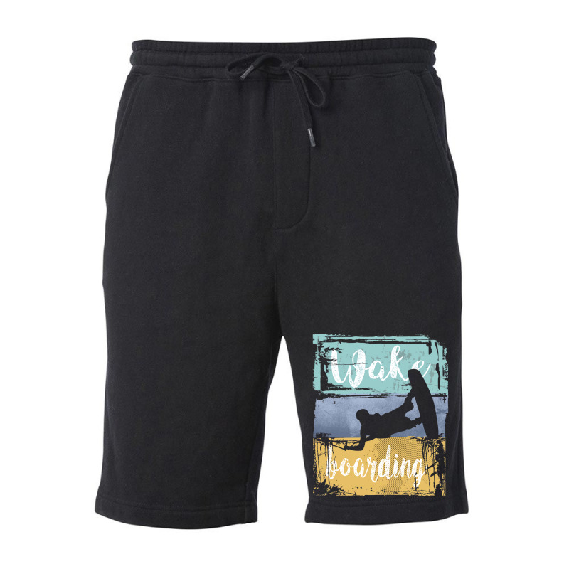 Wakeboarding Retro Wakeboarder Fleece Short | Artistshot