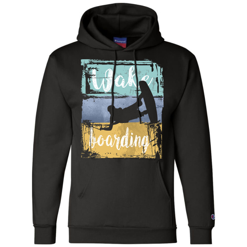 Wakeboarding Retro Wakeboarder Champion Hoodie | Artistshot