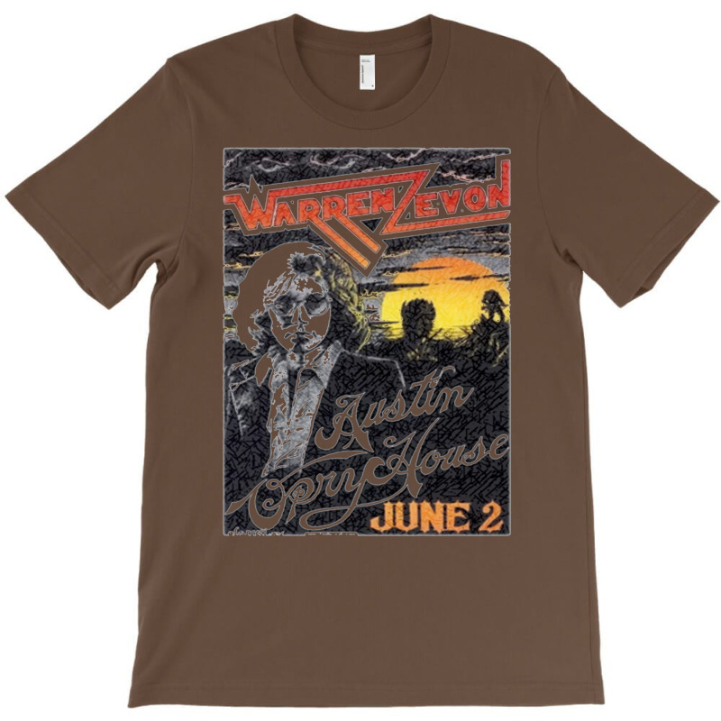 Warren Zevon Vintage Concert Poster At The Austin Opry House T-shirt | Artistshot