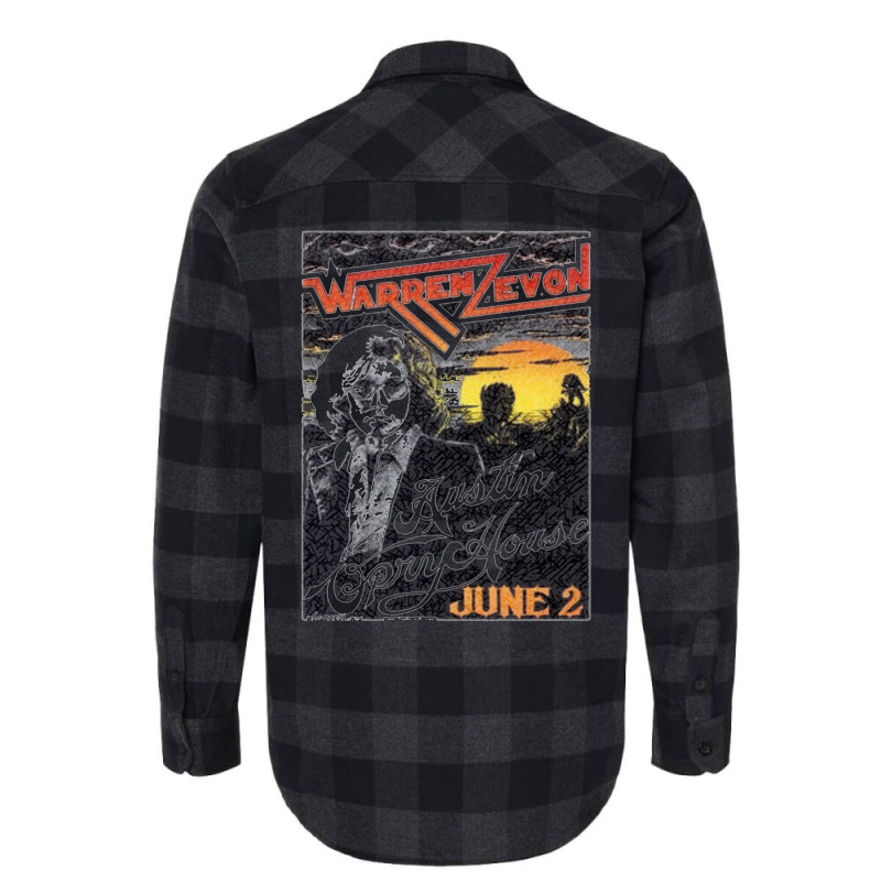 Warren Zevon Vintage Concert Poster At The Austin Opry House Flannel Shirt | Artistshot