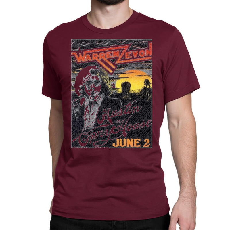 Warren Zevon Vintage Concert Poster At The Austin Opry House Classic T-shirt | Artistshot