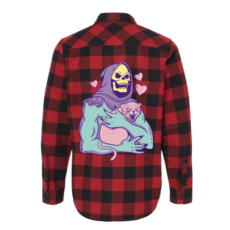 Skeletor's Cat Premium Scoop Flannel Shirt | Artistshot