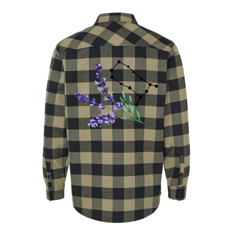 Gemini Constellation With Watercolor Lavender Flannel Shirt by honeysuckle | Artistshot