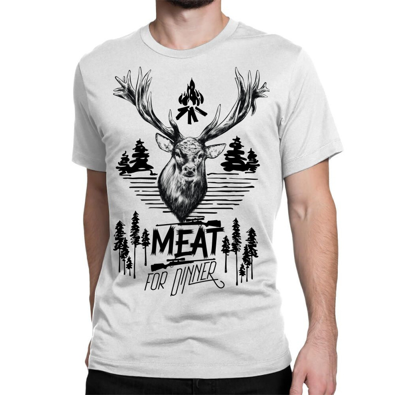 Custom Deer Meat For Dinner Classic T-shirt By Tiococacola - Artistshot