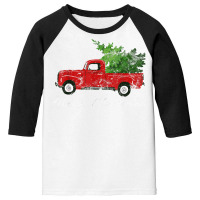 Vintage Wagon Christmas T Shirt   Tree On Car Xmas Vacation T Shirt Youth 3/4 Sleeve | Artistshot