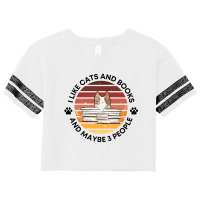 I Like Cats And Books And Maybe 3 People Scorecard Crop Tee | Artistshot