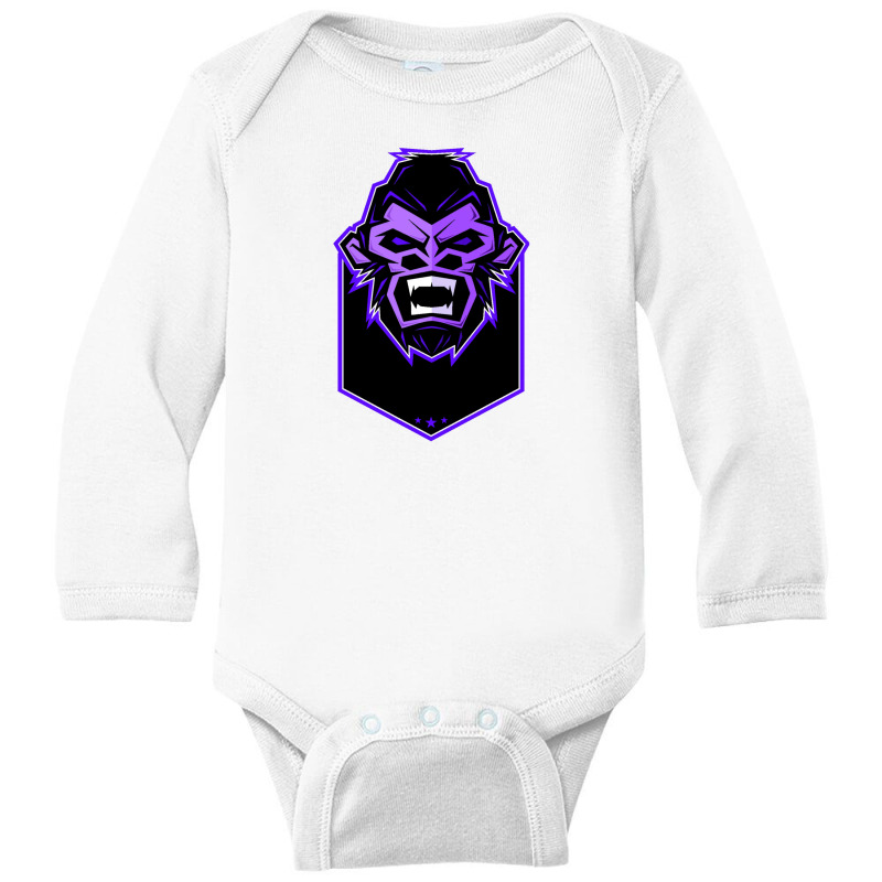 Angry Gorilla Long Sleeve Baby Bodysuit | Artistshot