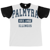 Palmyra Illinois Il Vintage Athletic Sports Design Graphic T-shirt | Artistshot