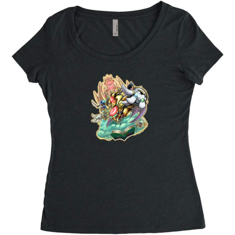 Deluxe Edition Of Myth Duel Card 3 1 Women's Triblend Scoop T-shirt by SandraMarianela | Artistshot