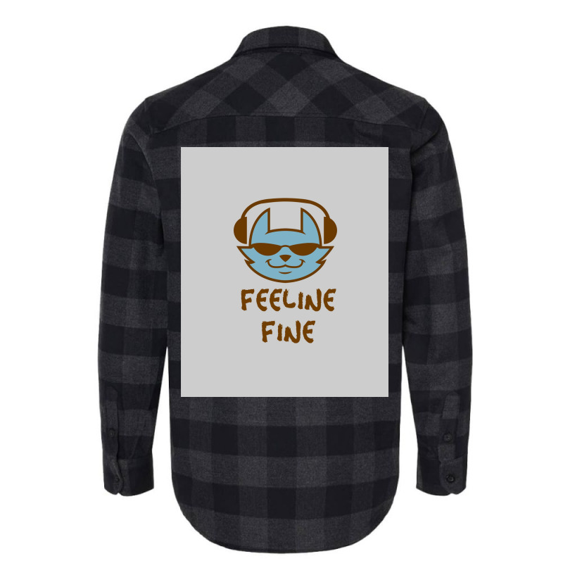 Feeline Fine Chest Design Poster Flannel Shirt by persiefennink | Artistshot