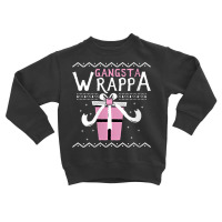 Womens Funny Gangsta Wrapper Wrapping Christmas Presents Design V Neck Toddler Sweatshirt | Artistshot