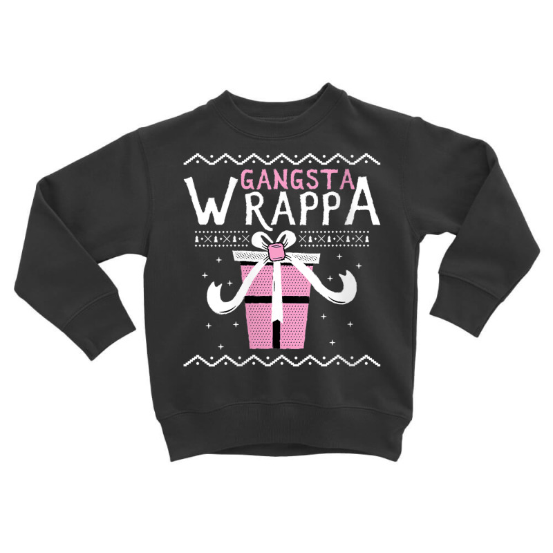 Womens Funny Gangsta Wrapper Wrapping Christmas Presents Design V Neck Toddler Sweatshirt | Artistshot