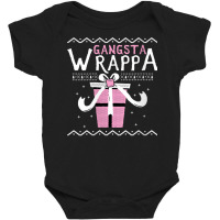 Womens Funny Gangsta Wrapper Wrapping Christmas Presents Design V Neck Baby Bodysuit | Artistshot