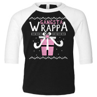 Womens Funny Gangsta Wrapper Wrapping Christmas Presents Design V Neck Toddler 3/4 Sleeve Tee | Artistshot